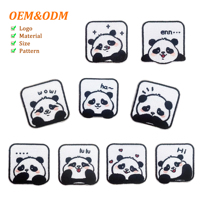 Parches Bordados Termoadhesivos 3D de Panda Personalizados para Ropa, Bolsos y Gorras de Niños con Certificación CE