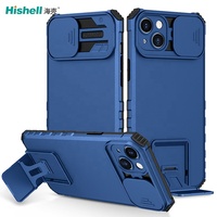 Coque de téléphone entièrement protectrice pour appareil photo, plusieurs couleurs, avec support, antichoc, pour iPhone 14 Plus