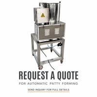 Machine industrielle de formage de galettes pour ligne de production de galettes de hamburgers surgelées dans une usine de transformation d'aliments surgelés