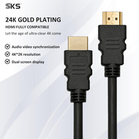 Câble HDMI haute vitesse mâle-mâle 4K 60Hz noir moulé pour téléviseur, moniteur, projecteur, PS5