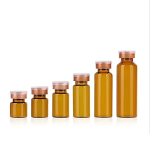 wholesale glass vial 3ml 4ml 5ml 6ml 7ml 8ml 10ml 15ml 20ml clear amber vial cosmetic bottle for liquid