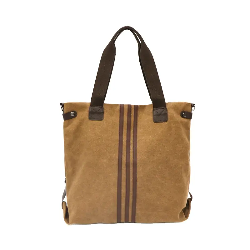 New Popular Two-colour Large Capacity Washed Canvas Bag