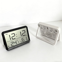 Logo Customized Digital LCD Display Thermo Hygrometer Temperature Humidity Instruments Table Clock Bedroom Office
