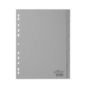 DURABLE - 6440-10 Divider A4 5 heat-sealed buttons in PPL, grey (multi-pack) ORGANIZATION AND <b>FILING</b> <b>PRODUCTS</b> - Product Image 1