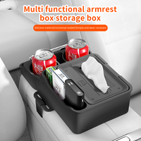 Boîte de rangement universelle pour accoudoir de voiture, lavable et facile à nettoyer, avec porte-gobelet, pas de outils requis pour l'installation
