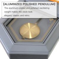 Horloge murale à pendule avec sonnerie de Westminster, horloges à quartz fonctionnant sur piles avec arrêt automatique nocturne pour la décoration de la maison