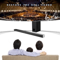 Barre de son TV OEM ETISTAR 2.1 avec caisson de basses, système home cinéma à basses profondes pour Aux, optique, télécommande, 5 haut-parleurs en bois