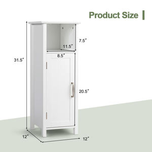 Armoire <span class=keywords><strong>de</strong></span> salle <span class=keywords><strong>de</strong></span> bain mince, armoire <span class=keywords><strong>de</strong></span> rangement multifonctionnelle avec dispositif anti-basculement et étagère réglable à 3 hauteurs - Product Image 6