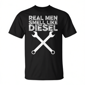 Camiseta para Hombre con Estampado 'Real Men Smell Like Diesel', Camiseta de Mecánico, Ropa de Trabajo para Camioneros - Product Image 2