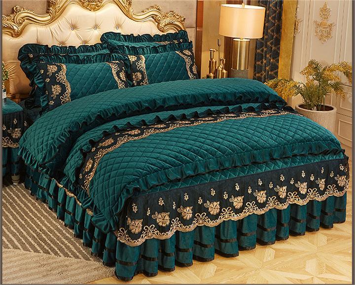 Роскошное стильное постельное белье, покрывало, однотонное стеганое одеяло, жаккардовое кружевное одеяло, бархатное покрывало, непосредственно высокое производство