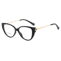Nouvelle monture de lunettes optiques pour femme, design œil de chat, en acétate TR90 et métal, style moderne classique, forme rectangulaire, avec décorations en diamant et mélange de métaux TR