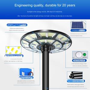 <span class=keywords><strong>Lampe</strong></span> <span class=keywords><strong>solaire</strong></span> LED UFO super lumineuse à 360°, étanche IP67, en ABS, pour jardin, garage, cour - Product Image 3