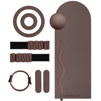 Ensemble d'accessoires de fitness et de Pilates personnalisés avec logo d'usine : poids de cheville, haltères en silicone personnalisés, tapis de yoga, anneau de yoga, anneau de Pilates