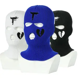 Masque facial en cagoule avec Logo personnalisé, couleur 3D pour tous les Festivals, Raves, Ski, fête d'halloween, activités de plein air, chapeau uni