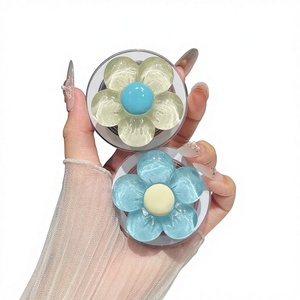 Support de téléphone magnétique de bureau motif floral style frais, tendance Instagram estivale, avec autocollant télescopique super résistant - Product Image 1