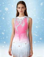 Gymnastique professionnelle pour femmes Ballet danse jupe filles Figure patinage sur glace compétition robe artistique rythmique robe porter