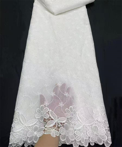 Encaje de Cordón Guipur Blanco con Flores, Tela de Encaje Elegante, Precio Mayorista <span class=keywords><strong>Más</strong></span> Alto, Asoebi Africano PS4029 - Product Image 5