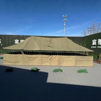 Tente de camping classique pour 20 personnes, 5x10m, vert olive, modèle Africa Squad, usage général, taille moyenne GP, abri spacieux