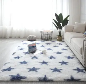 Hot Selling Living Room PVC Tie-dye Carpet With Anti-slip Backing Plush Rug