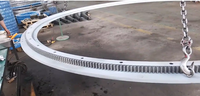 Engrenage annulaire ultra-fin en acier forgé OEM, revêtement oxyde noir, diamètre extérieur 4000 mm, pour éolienne