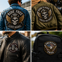 Écussons brodés personnalisés, patchs brodés avec logo personnalisé pour vêtements, chapeaux, sacs, fabrication OEM ODM, vente en gros