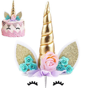 <span class=keywords><strong>Unicornio</strong></span> Feliz cumpleaños fiesta accesorios niños pastel decoración suministros Topper pastel para ocasiones festivas - Product Image 6