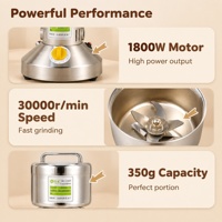 Penggiling Biji-bijian dan Rempah-rempah Elektrik Portabel Multifungsi Kecepatan Tinggi 350g untuk Herbal dan Biji Kopi