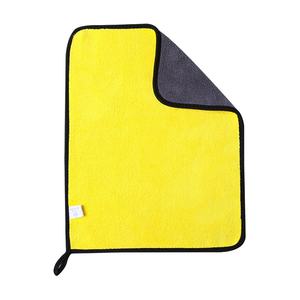 コーラルフリース織りツートンカラー洗車タオル多機能車拭き用厚吸収クイックドライ両面クリーニング布 - Product Image 1