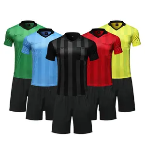 Maillots d'arbitre de football pour adultes personnalisés ensembles de chemises de sifflet plusieurs couleurs en option uniformes d'arbitre de football respirant pour juge 1802