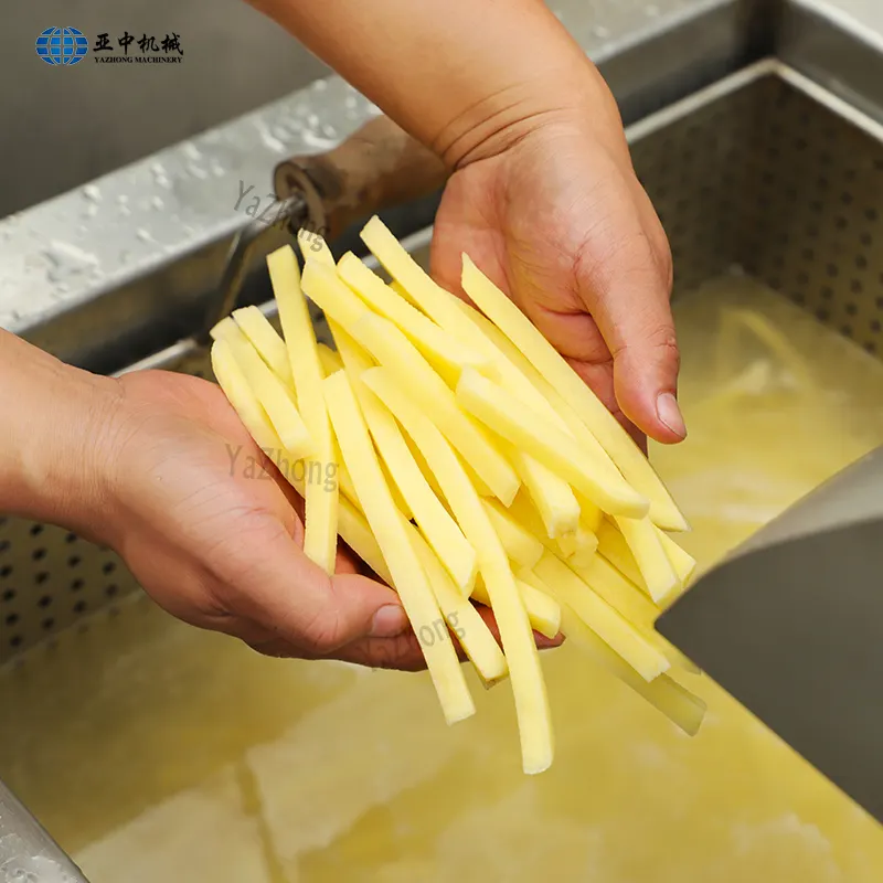 Semi-linha de produção de batatas fritas fritas semi-automáticas/linha de produção de batatas fritas congeladas