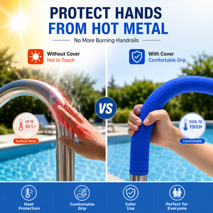 Housse <span class=keywords><strong>de</strong></span> main courante <span class=keywords><strong>de</strong></span> <span class=keywords><strong>piscine</strong></span> en néoprène personnalisée avec surface antidérapante à points en silicone, housse <span class=keywords><strong>de</strong></span> rail d'échelle <span class=keywords><strong>de</strong></span> <span class=keywords><strong>piscine</strong></span> OEM - Product Image 5
