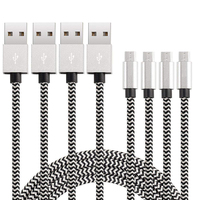 Tresse en nylon Usb V8 Micro câble de données de charge rapide pour téléphone Android