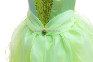 Phong Cách Mới Tiana <span class=keywords><strong>Tinkerbell</strong></span> Công Chúa Ăn Mặc Thời Trang Trẻ Em Dresses Phim Truyền Hình Màu Xanh Lá Cây Cổ Tích <span class=keywords><strong>Tinker</strong></span> Chuông Cho Halloween Giáng Sinh - Product Image 4