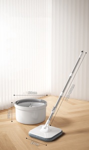 Cubo giratorio de fregona para el hogar, giratorio automático, libre de contaminación, lavado a <span class=keywords><strong>mano</strong></span>, elevación y secado, cubo individual - Product Image 6