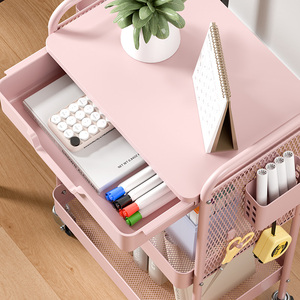 Chariot de rangement multi-usages à 3 niveaux avec tiroir, OEM/ODM, pour panneaux perforés, idéal pour le bricolage - Product Image 3