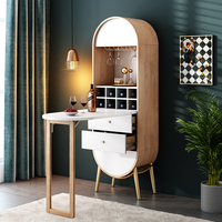 En gros Lumière De Luxe Élégant Rose Et Blanc Meubles de Maison En Bois Moderne de Compteur de Barre