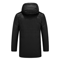 Manteau d'hiver pour homme grande taille, imperméable, rembourré en coton épais, avec capuche amovible, coupe ample, longueur moyenne, style salopette