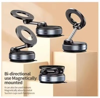 Support de téléphone magnétique pliable et robuste 360° °   Support de téléphone portable rotatif pour voiture, fixation par ventouse pour pare-brise et tableau de bord