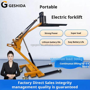 Transpaleta eléctrica de 1,7 metros/500 kg, gran oferta, carretilla elevadora eléctrica, camión de descarga, Mini elevador popular portátil eléctrico montado - Product Image 5