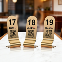 Letreros de Mesa Personalizados de Metal Cepillado con Números Impresos para Marca, Número de Asiento, Boda, Fiesta, Evento, Bar, Cafetería, Escritorio