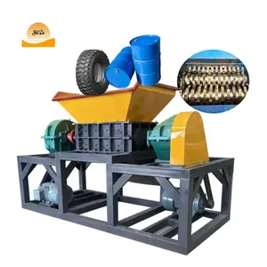 Twin Shaft Waste Tyre Tire Shredder Pet PP PCB Drum Film Bottle Jumbo Plastic Cutting Scrap Metal Crusher Shredder Machine