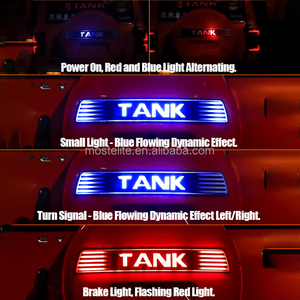 Venta caliente acrílico LED estilo de visibilidad mejorada cubierta de neumático de repuesto tira de luz para tanque GWM 300 - Product Image 4