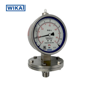 Manomètre à diaphragme Wika 100 mm 0-1,6 kPa en acier inoxydable, rempli d'huile, pour usage chimique - Product Image 1