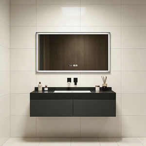 Nouveau type de <span class=keywords><strong>meuble</strong></span>-lavabo en contreplaqué pour salle de bain, idéal pour la maison ou l'hôtel, avec miroir de maquillage à LED et <span class=keywords><strong>vasque</strong></span>, prix d'usine - Product Image 6