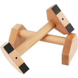 Heavy Duty Anti Slip Push- Up Brackets Fitness Equipment Pair Portable Push Up Bars Wooden Push Up