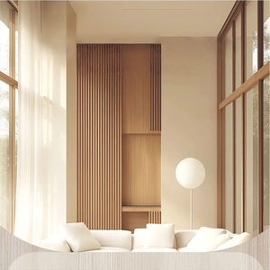 Panneau mural intérieur en WPC de qualité supérieure, panneau mural rainuré en composite <span class=keywords><strong>bois</strong></span>-plastique écologique et imperméable - Product Image 2