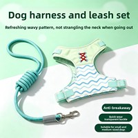 Harnais de dressage anti-traction pour chien avec laisse pour chiens de petite et moyenne taille - Teddy, Cocker Spaniel, Golden Retriever (matériau simili nylon)