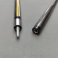 Queue de billard en fibre de carbone, personnalisée en usine, de haute qualité, en fibre de verre, avec poignée en cuir, queue de billard 1/2 en deux parties