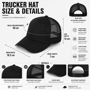 Gorra Trucker con Logotipo Impreso al por Mayor, Gorra de Béisbol Ajustable con Malla y Cierre a Presión, Gorra Promocional para Eventos Deportivos al Aire Libre y Regalos - Product Image 3