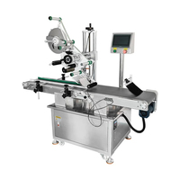 Machine d'étiquetage automatique de bouteilles carrées à surface plane, haute qualité, mini, à écran tactile, pour autocollants en verre et papier